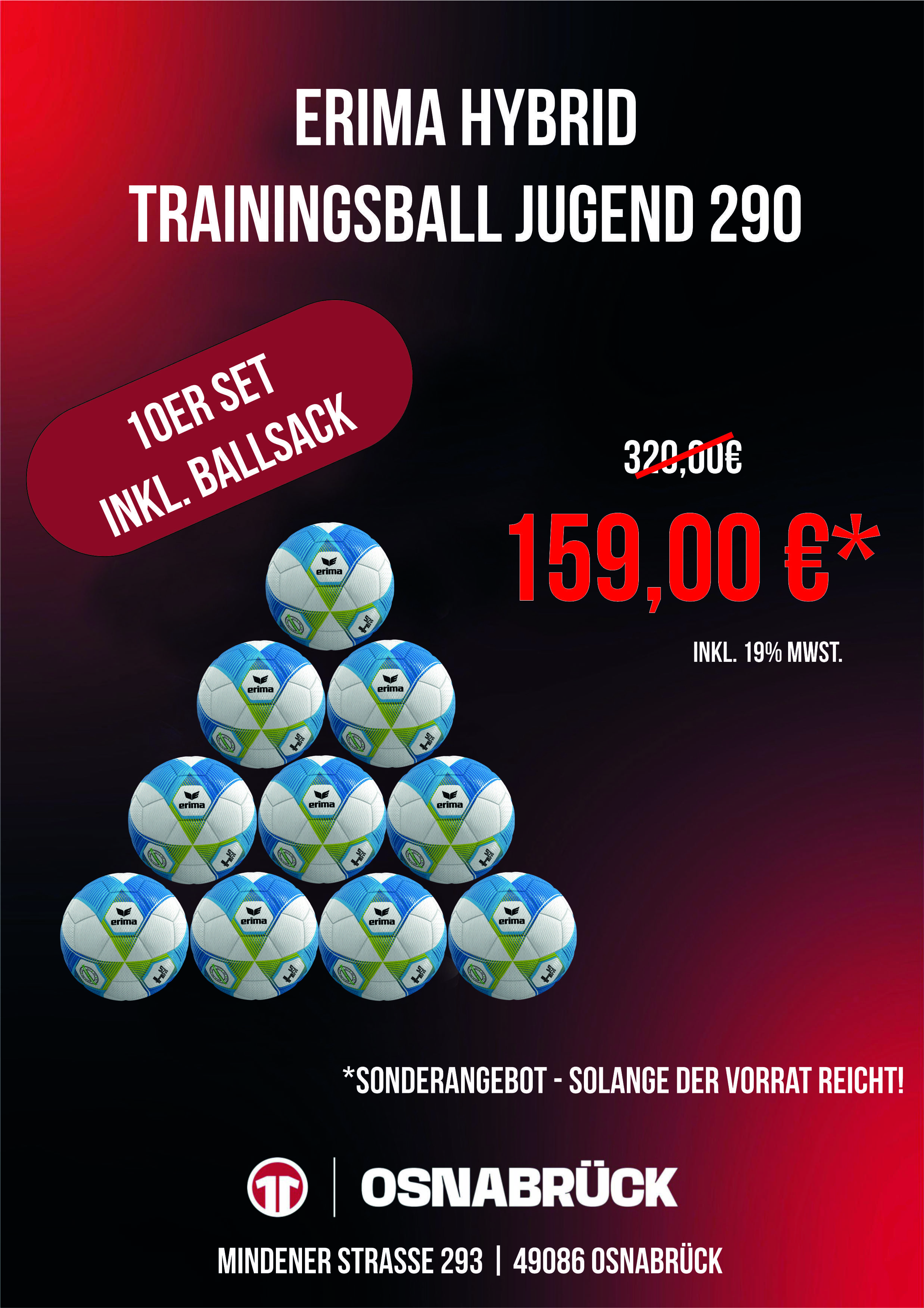 Fußball ERIMA HYBRID Lite 290