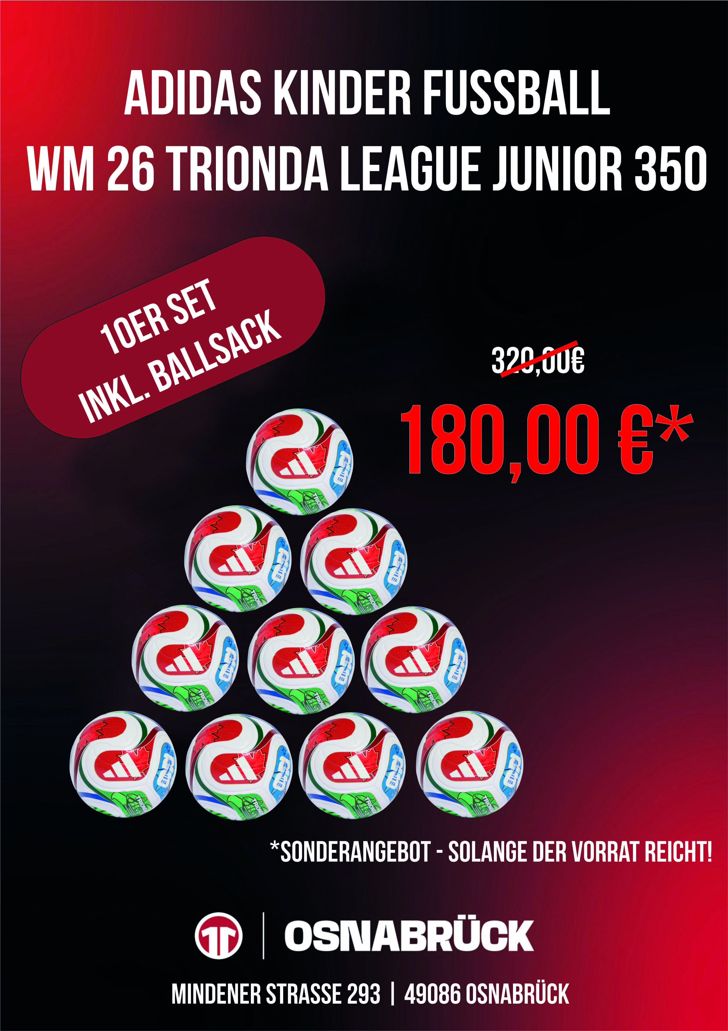 adidas Kinder Fussball WM 26 Trionda League Junior 350